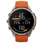 Garmin Fenix 9 Pro 47mm Titanium Smartwatch w/ Built-In Flashlight, AMOLED Display, Autumn Orange-Spark Orange Silicone Band 010-04336-05 - Additional Image 3