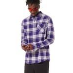 Oakley Men's Deep Amethyst/Mist Lifestyle Podium Plaid Ls Flannel FOA402573-9MX - Additional Image 3