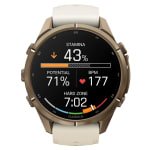 Garmin Fenix 9 Pro 43mm Autumn Gold Titanium Smartwatch w/ Built-In Flashlight, AMOLED Display, Cream-French Gray Silicone Band 010-04335-25 - Additional Image 3