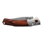 Benchmade Crooked River AXIS Clip-Point Stud Gray Aluminum Wood Knife 15080-2
