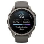 Garmin Fenix 9 47mm Titanium-Color Smartwatch w/ Built-In Flashlight, AMOLED Display, Pebble Gray Silicone Band 010-04762-00 - Additional Image 9