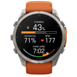 Garmin Fenix 9 Pro 51mm Titanium Smartwatch w/ inReach, AMOLED Display, Autumn Orange-Spark Orange Silicone Band 010-04337-00 - Additional Image 3