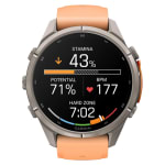 Garmin Fenix 9 Pro 43mm Titanium Smartwatch w/ Built-In Flashlight, AMOLED Display, Shell Pink-Autumn Orange Silicone Band 010-04335-05 - Additional Image 3