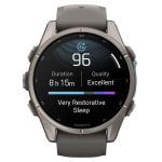 Garmin Fenix 9 43mm Titanium-Color Smartwatch w/ Built-In Flashlight, AMOLED Display, Pebble Gray Silicone Band 010-04761-10 - Additional Image 9