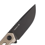 Tekto X1 Black MagnaCut Drop Point Blade Brown G10 Handle Black Accents Fine Edge Fixed Knife X1R-G10DS-MCBK1-A1 - Additional Image 2