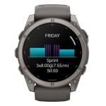 Garmin Fenix 9 51mm Titanium-Color Smartwatch w/ Built-In Flashlight, AMOLED Display, Pebble Gray Silicone Band 010-04763-00 - Additional Image 7