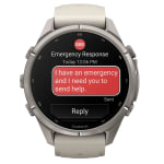 Garmin Fenix 9 Pro 43mm Titanium Smartwatch w/ inReach, AMOLED Display, Fog Gray-Dark Sandstone Silicone Band 010-04335-80 - Additional Image 6