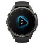 Garmin Fenix 9 Pro 43mm Carbon Gray DLC Titanium Smartwatch w/ inReach, AMOLED Display, Black-Pebble Gray Silicone Band 010-04335-10 - Additional Image 8