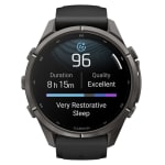 Garmin Fenix 9 Pro 43mm Carbon Gray DLC Titanium Smartwatch w/ Built-In Flashlight, AMOLED Display, Black-Pebble Gray Silicone Band 010-04335-15 - Additional Image 9