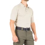 First Tactical Men's Performance Short Sleeve Polo Silver Tan 112509-065 - Additional Image 5