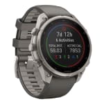 Garmin Fenix 9 Pro 47mm Titanium Smartwatch w/ inReach, Solar Display, Pebble Gray-Silver Gray Silicone Band 010-04338-00 - Additional Image 2