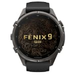 Garmin Fenix 9 Pro 43mm Carbon Gray DLC Titanium Smartwatch w/ Built-In Flashlight, AMOLED Display, Black-Pebble Gray Silicone Band 010-04335-15 - Additional Image 1