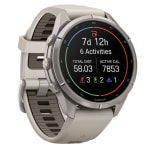 Garmin Fenix 9 Pro 43mm Titanium Smartwatch w/ inReach, AMOLED Display, Fog Gray-Dark Sandstone Silicone Band 010-04335-80 - Additional Image 2