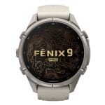 Garmin Fenix 9 Pro 43mm Titanium Smartwatch w/ inReach, AMOLED Display, Fog Gray-Dark Sandstone Silicone Band 010-04335-80 - Additional Image 1