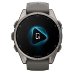 Garmin Fenix 9 43mm Titanium-Color Smartwatch w/ Built-In Flashlight, AMOLED Display, Pebble Gray Silicone Band 010-04761-10 - Additional Image 5