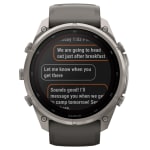Garmin Fenix 9 Pro 51mm Titanium Smartwatch w/ inReach, Solar Display, Pebble Gray-Silver Gray Silicone Band 010-04339-00 - Additional Image 8