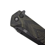 Tekto F3 Charlie Black D2 Blade Damascus G10 Handle Black Accents Drop Lock Fine Edge Folding Knife F3R-G1MX-D2BK1-A1 - Additional Image 3