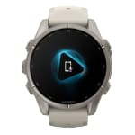 Garmin Fenix 9 43mm Titanium-Color Smartwatch w/ Built-In Flashlight, AMOLED Display, Fog Gray Silicone Band 010-04761-00 - Additional Image 5