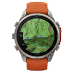 Garmin Fenix 9 Pro 47mm Titanium Smartwatch w/ inReach, AMOLED Display, Autumn Orange-Spark Orange Silicone Band 010-04336-00 - Additional Image 6