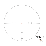 March F Tactical 1.5-15x42mm FML-4 Reticle 0.1MIL FFP Illuminated Riflescope w/Shuriken Dial Lock D15V42FIMLX - Reticle Image 1