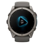 Garmin Fenix 9 51mm Titanium-Color Smartwatch w/ Built-In Flashlight, AMOLED Display, Pebble Gray Silicone Band 010-04763-00 - Additional Image 5
