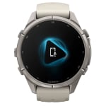 Garmin Fenix 9 Pro 43mm Titanium Smartwatch w/ Built-In Flashlight, AMOLED Display, Fog Gray-Dark Sandstone Silicone Band 010-04335-85 - Additional Image 5