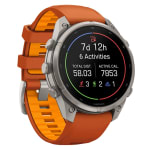 Garmin Fenix 9 Pro 47mm Titanium Smartwatch w/ inReach, AMOLED Display, Autumn Orange-Spark Orange Silicone Band 010-04336-00 - Additional Image 2
