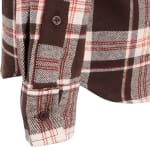 Oakley Men's Cocoa Brown/Mist/F Red Lifestyle Podium Plaid Ls Flannel FOA402573-9NX - Additional Image 4