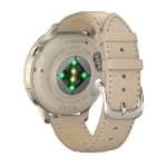Garmin Venu 4 41mm Beige w/Lunar Gold + Leather Advanced Health and Fitness Smartwatch 010-03013-03