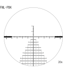 March FX Tactical 4.5-28x52mm FML-PDK Reticle 0.1MIL FFP Non-Illuminated Riflescope w/Shuriken Dial Lock D28HV52WFMLX - Reticle Image 1