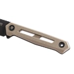 Tekto X1 Black MagnaCut Drop Point Blade Brown G10 Handle Black Accents Fine Edge Fixed Knife X1R-G10DS-MCBK1-A1 - Additional Image 3