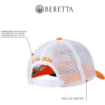 Beretta Tennessee USA 250 Hat Orange & White OSFA BTN96T16750435 - Additional Image 2
