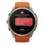 Garmin Fenix 9 Pro 51mm Titanium Smartwatch w/ inReach, AMOLED Display, Autumn Orange-Spark Orange Silicone Band 010-04337-00 - Additional Image 6