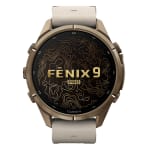 Garmin Fenix 9 Pro 43mm Autumn Gold Ti Smartwatch w/inReach Premium,AMOLED Display,Bone Leather Band&Cream-French Gray Silicone Band 010-04335-40 - Additional Image 1