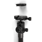 German Precision Optics Carbon Fiber Tripod-Twist-Lock, 13.7"-59.8"Height, 5-Segment, 33lbs Capacity, 2.6lbs Weight w/Ball Head&QR Adapter Plate A410 - Additional Image 2