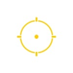 Holosun ERS AEMS Gold Multi-Reticle Medium Size Enclosed Solar Shake Awake 7075 Micro Rifle Reflex Sight AEMS-EVO-GD