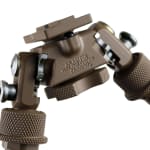 Atlas PSR Cerakoted No-Clamp AluminumBipod w/ (2) 10-32x3/8" Screws, 5-9.4" Height, 30 Degree Pan & Cant, 11.4 Ounces BT46-NC-FDE - Additional Image 1