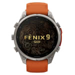 Garmin Fenix 9 Pro 47mm Titanium Smartwatch w/ inReach, AMOLED Display, Autumn Orange-Spark Orange Silicone Band 010-04336-00 - Additional Image 1