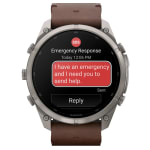 Garmin Fenix 9 Pro 51mm Titanium Smartwatch w/inReach Premium,AMOLED Display, Walnut Leather Band & Pebble Gray-Silver Gray Silicone Band 010-04337-40 - Additional Image 6
