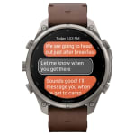 Garmin Fenix 9 Pro 47mm Titanium Smartwatch w/inReach Premium,AMOLED Display, Walnut Leather Band & Pebble Gray-Silver Gray Silicone Band 010-04336-40 - Additional Image 7