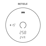Bushnell 6x24 White Edge Disc Golf Rangefinder DG850SBL - Reticle Image 1