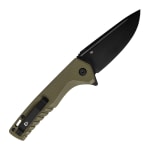 Tekto F3 Charlie Black D2 Blade OD Green G10 Handle Black Accents Drop Lock Fine Edge Folding Knife F3R-G1OD-D2BK1-A1 - Additional Image 1