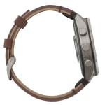 Garmin Fenix 9 Pro 47mm Titanium Smartwatch w/inReach Premium,AMOLED Display, Walnut Leather Band & Pebble Gray-Silver Gray Silicone Band 010-04336-40 - Additional Image 4