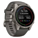 Garmin Fenix 9 43mm Titanium-Color Smartwatch w/ Built-In Flashlight, AMOLED Display, Pebble Gray Silicone Band 010-04761-10 - Additional Image 2