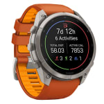 Garmin Fenix 9 Pro 51mm Titanium Smartwatch w/ inReach, AMOLED Display, Autumn Orange-Spark Orange Silicone Band 010-04337-00 - Additional Image 2
