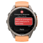 Garmin Fenix 9 Pro 43mm Titanium Smartwatch w/ inReach, AMOLED Display, Shell Pink-Autumn Orange Silicone Band 010-04335-00 - Additional Image 6