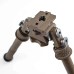 Atlas PSR Cerakoted No-Clamp AluminumBipod w/ (2) 10-32x3/8" Screws, 5-9.4" Height, 30 Degree Pan & Cant, 11.4 Ounces BT46-NC-FDE - Additional Image 4
