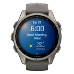 Garmin Fenix 9 43mm Titanium-Color Smartwatch w/ Built-In Flashlight, AMOLED Display, Pebble Gray Silicone Band 010-04761-10 - Additional Image 8