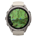 Garmin Fenix 9 Pro 43mm Titanium Smartwatch w/ inReach, AMOLED Display, Fog Gray-Dark Sandstone Silicone Band 010-04335-80 - Additional Image 9