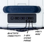 Turtlebox GameDay Series 2.0 Original Outdoor Bluetooth Speaker w/ Party Mode, Waterproof, 25hr Battery, White/Navy TB-ORIG-G3-WHT-DKBLUE-DKBLUE-2 - Additional Image 4